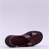 Wonders Horizon Toepost Cross Sandal - Dark Burgundy Leather